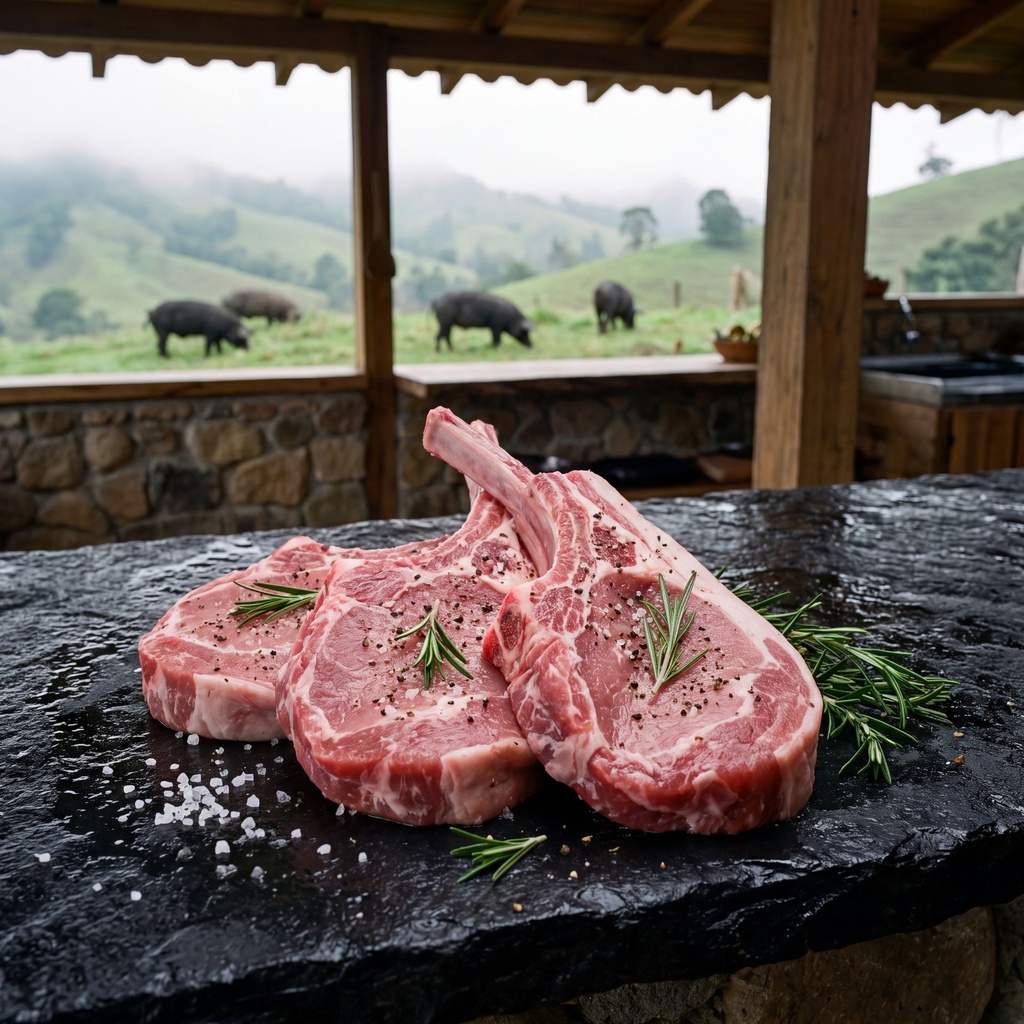 Tomahawk Sampedreño – Cerdo de Pastoreo (500 - 600 g)